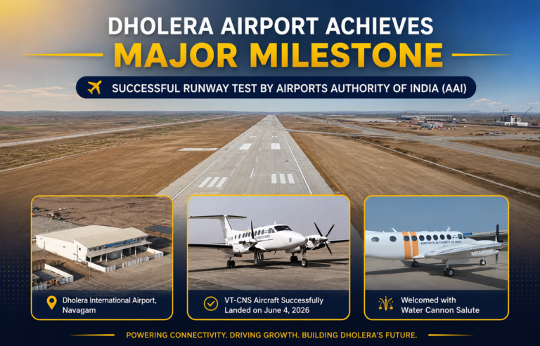 Dholera Airport Runway Test Marks Major Milestone in Dholera’s Growth Journey